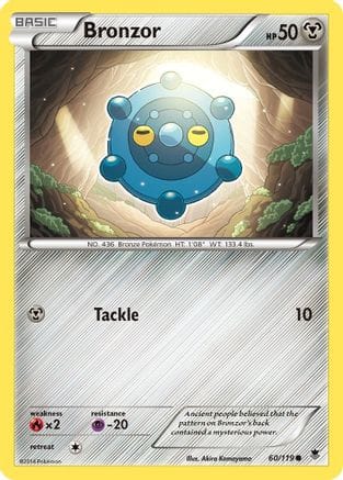 'Pokemon - 'Bronzor 060/119  - Reverse Holofoil XY  Phantom Forces - Common