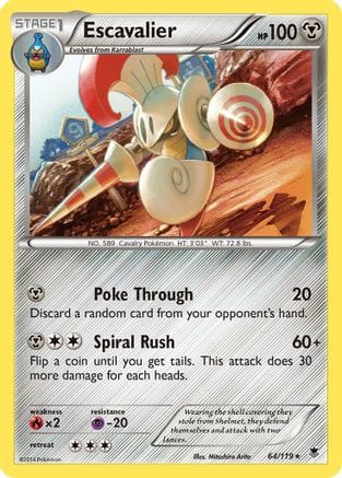 'Pokemon - 'Escavalier 064  XY  Phantom Forces - Rare