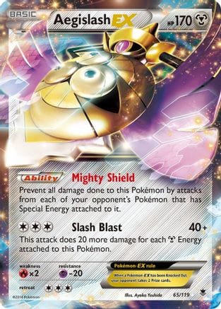 'Pokemon - 'Aegislash EX 065/119  - Holofoil XY  Phantom Forces - Ultra Rare