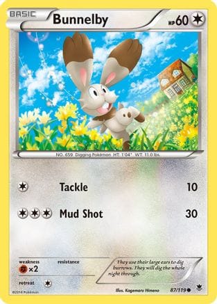 'Pokemon - 'Bunnelby 087/119  XY  Phantom Forces - Common