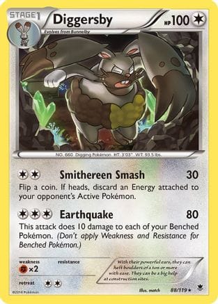 'Pokemon - 'Diggersby 088  XY  Phantom Forces - Rare