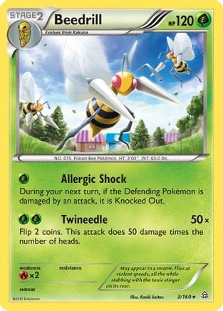 'Pokemon - 'Beedrill 003/160  XY  Primal Clash - Rare
