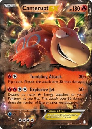'Pokemon - 'Camerupt EX 029/160  - Holofoil XY  Primal Clash - Ultra Rare