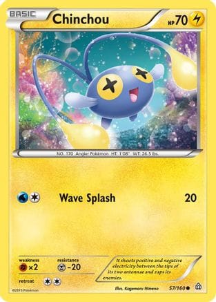 'Pokemon - 'Chinchou 057  - Reverse Holofoil XY  Primal Clash - Common