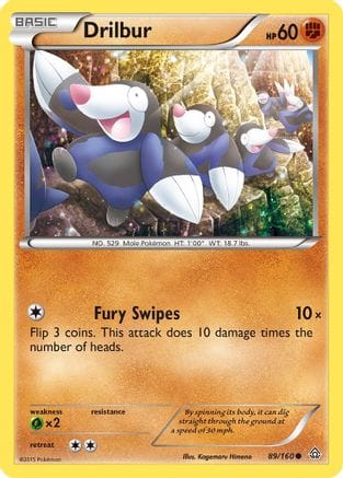 'Pokemon - 'Drilbur 089  XY  Primal Clash - Common