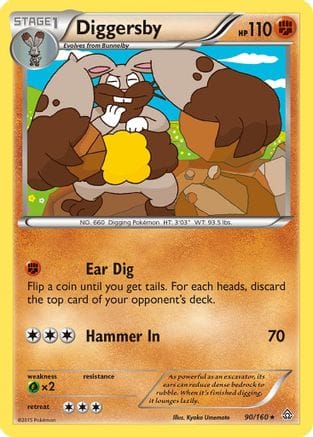 'Pokemon - 'Diggersby 090  XY  Primal Clash - Rare
