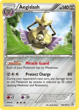 'Pokemon - 'Aegislash 100  - Holofoil XY  Primal Clash - Holo Rare