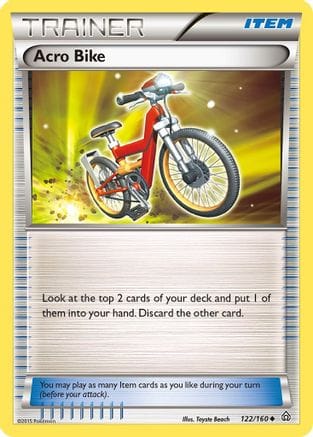 'Pokemon - 'Acro Bike 122/160  - Reverse Holofoil XY  Primal Clash - Uncommon