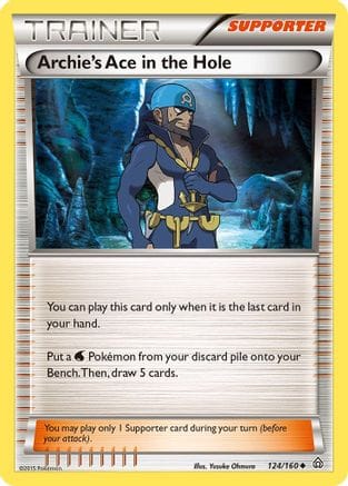 'Pokemon - 'Archie's Ace in the Hole 124/160  - Reverse Holofoil XY  Primal Clash - Uncommon