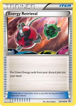 'Pokemon - 'Energy Retrieval 126/160  XY  Primal Clash - Uncommon