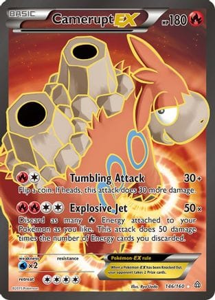 'Pokemon - 'Camerupt EX (146 Full Art) 146  - Holofoil XY  Primal Clash - Ultra Rare