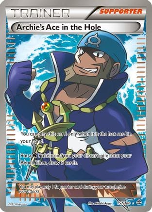 'Pokemon - 'Archie's Ace in the Hole (157 Full Art) 157/160  - Holofoil XY  Primal Clash - Ultra Rare