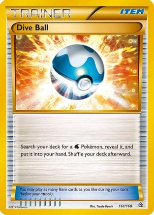 'Pokemon - 'Dive Ball (161 Secret Rare) 161/160  - Holofoil XY  Primal Clash - Secret Rare