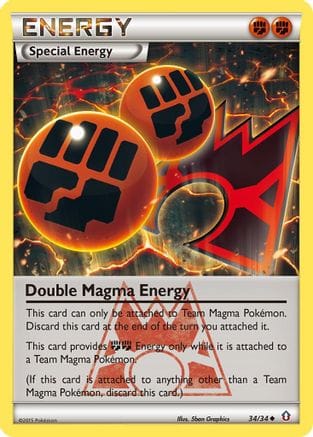 'Pokemon - 'Double Magma Energy 034/34  - Reverse Holofoil Double Crisis - Uncommon