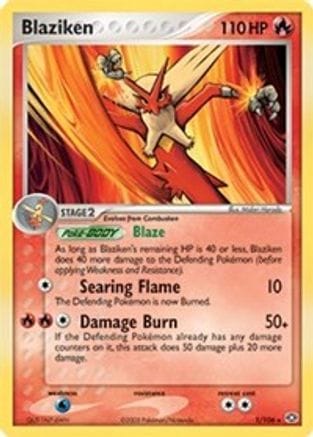 'Pokemon - 'Blaziken 001/106  Deck Exclusives - Rare