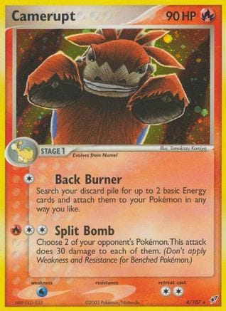 'Pokemon - 'Camerupt 004  - Holofoil Deoxys - Holo Rare