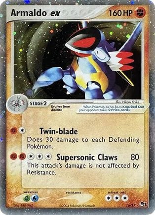 'Pokemon - 'Armaldo ex (Holo) 016  - Holofoil POP Series 1 - Ultra Rare