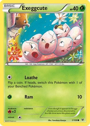 'Pokemon - 'Exeggcute 001/108  XY  Roaring Skies - Common