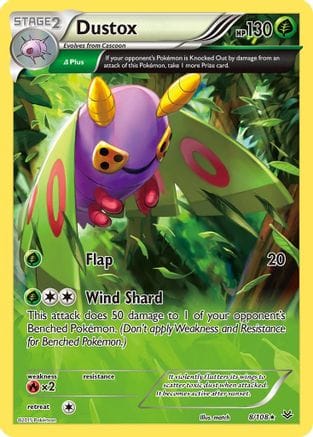 'Pokemon - 'Dustox (8 Delta) 008/108  XY  Roaring Skies - Rare