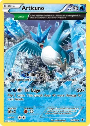 'Pokemon - 'Articuno (17 Delta) 017/108  XY  Roaring Skies - Rare