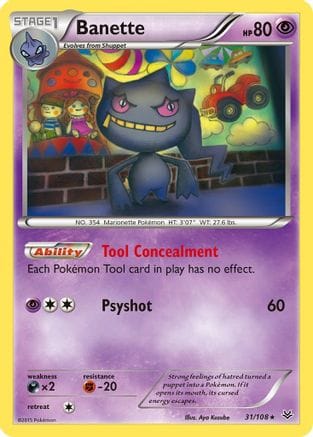 'Pokemon - 'Banette (31) 031/108  - Reverse Holofoil XY  Roaring Skies - Rare