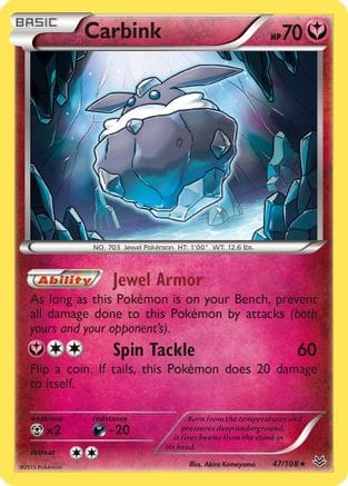 'Pokemon - 'Carbink 047/108  XY  Roaring Skies - Rare
