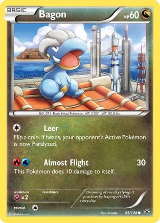 'Pokemon - 'Bagon (55) 055/108  XY  Roaring Skies - Common
