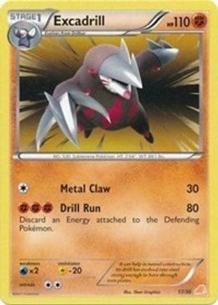 'Pokemon - 'Excadrill (#17 Non 017  BW Trainer Kit Excadrill & Zoroark - Common