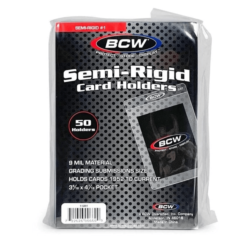 BCW #1 Semi-Rigid Card Holder 50 count pack