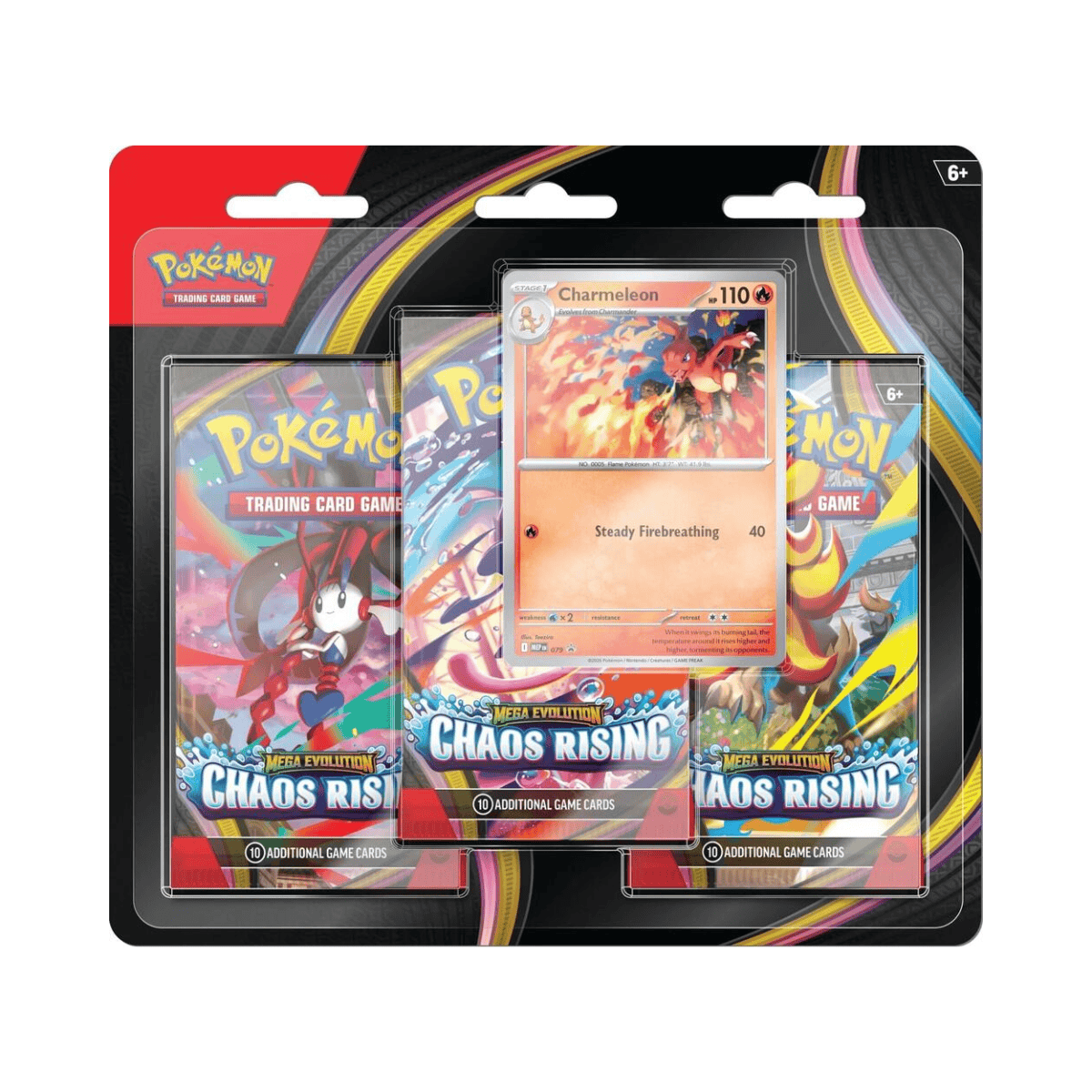 Pokemon: Chaos Rising 3 Pack Blister [Charmeleon] - ME04: Chaos Rising (CRI)