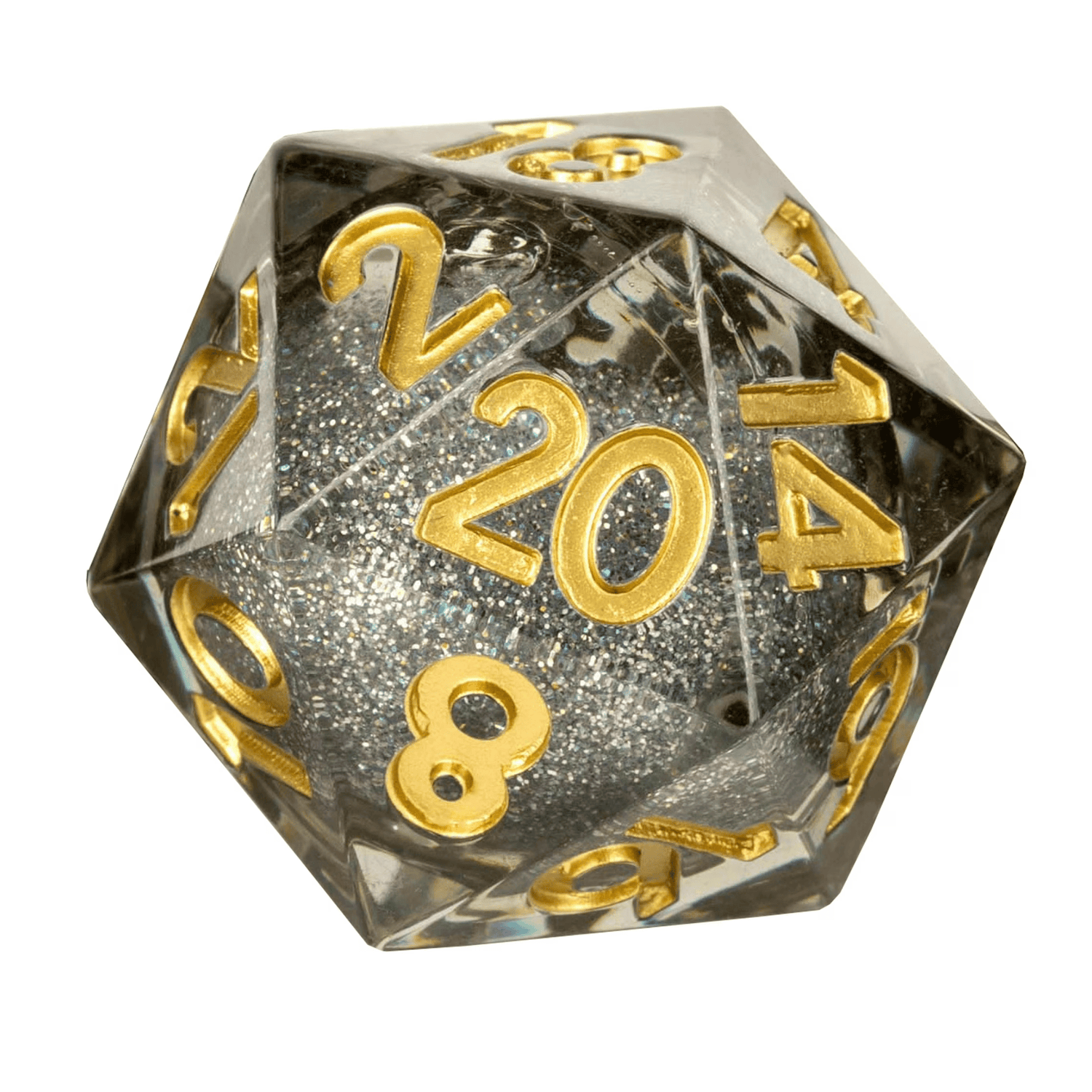 Individual d20 Elixir Liquid Core Dice: Vanishing Oil