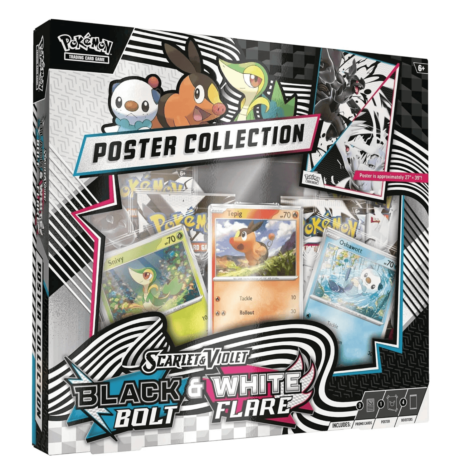 Scarlet & Violet: Black Bolt & White Flare Unova Poster Collection