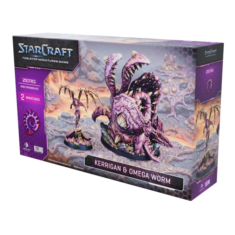 StarCraft: Tabletop Miniatures Game Zerg - Kerrigan & Omega Worm Miniature