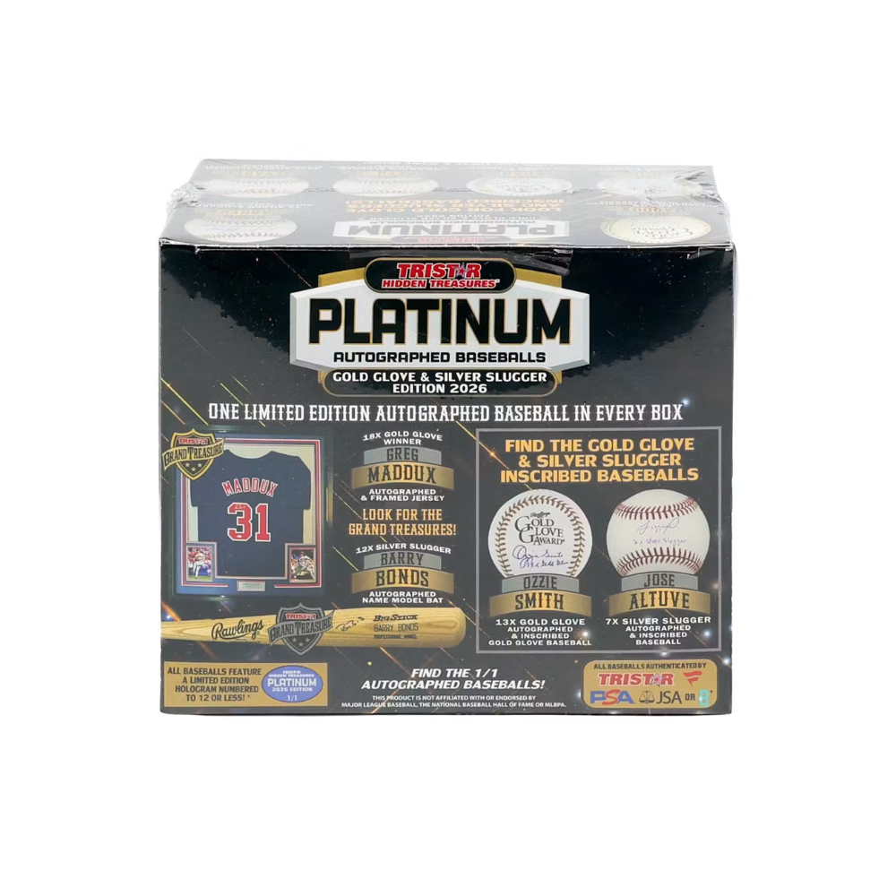 2026 TriStar Hidden Treasures Platinum Autographed Baseball Golden Glove & Silver Slugger Hobby Box
