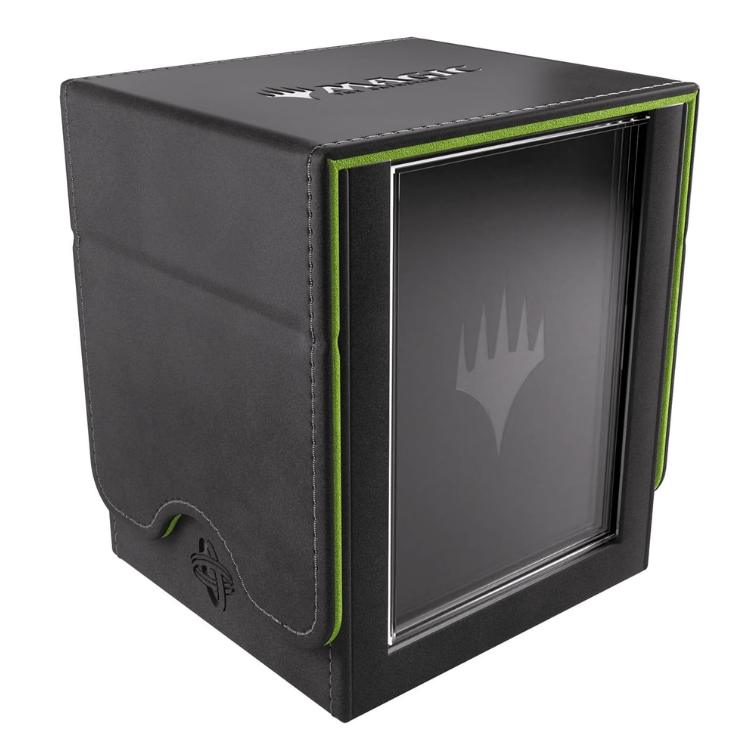Magic: The Gathering Secrets of Strixhaven Squire Plus 100+ XL Black/Green - Premium Convertible Deck Box - Gamegenic