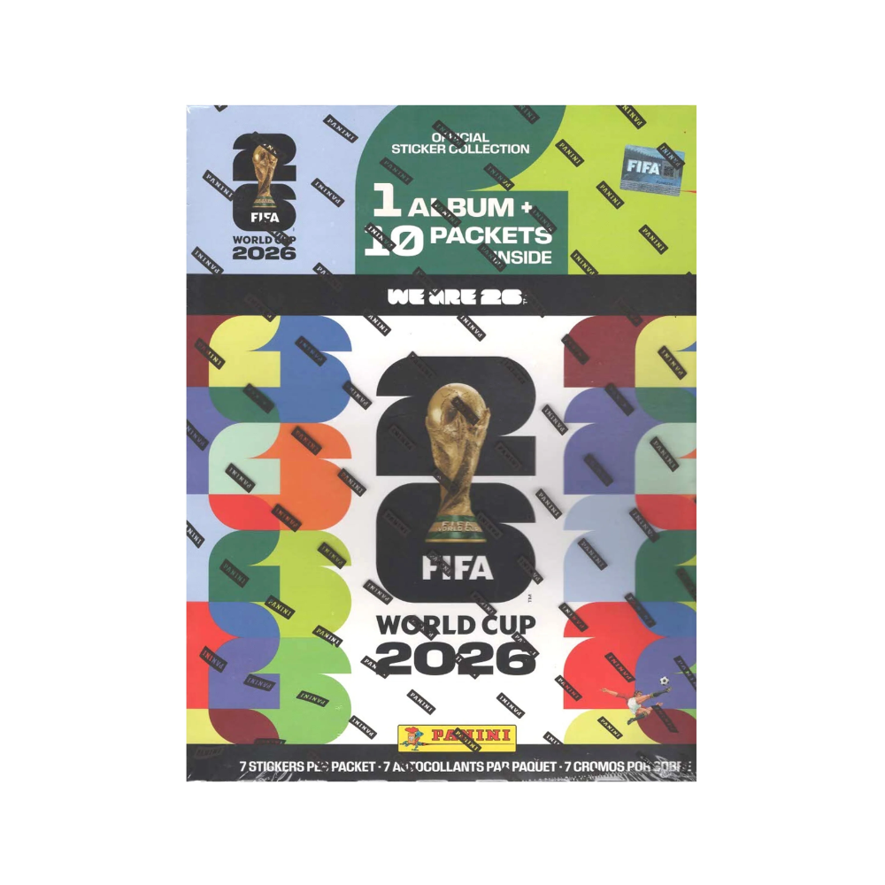 2026 Panini World Cup Soccer Sticker Starter Kit Box (70 Stickers + 1 Album)