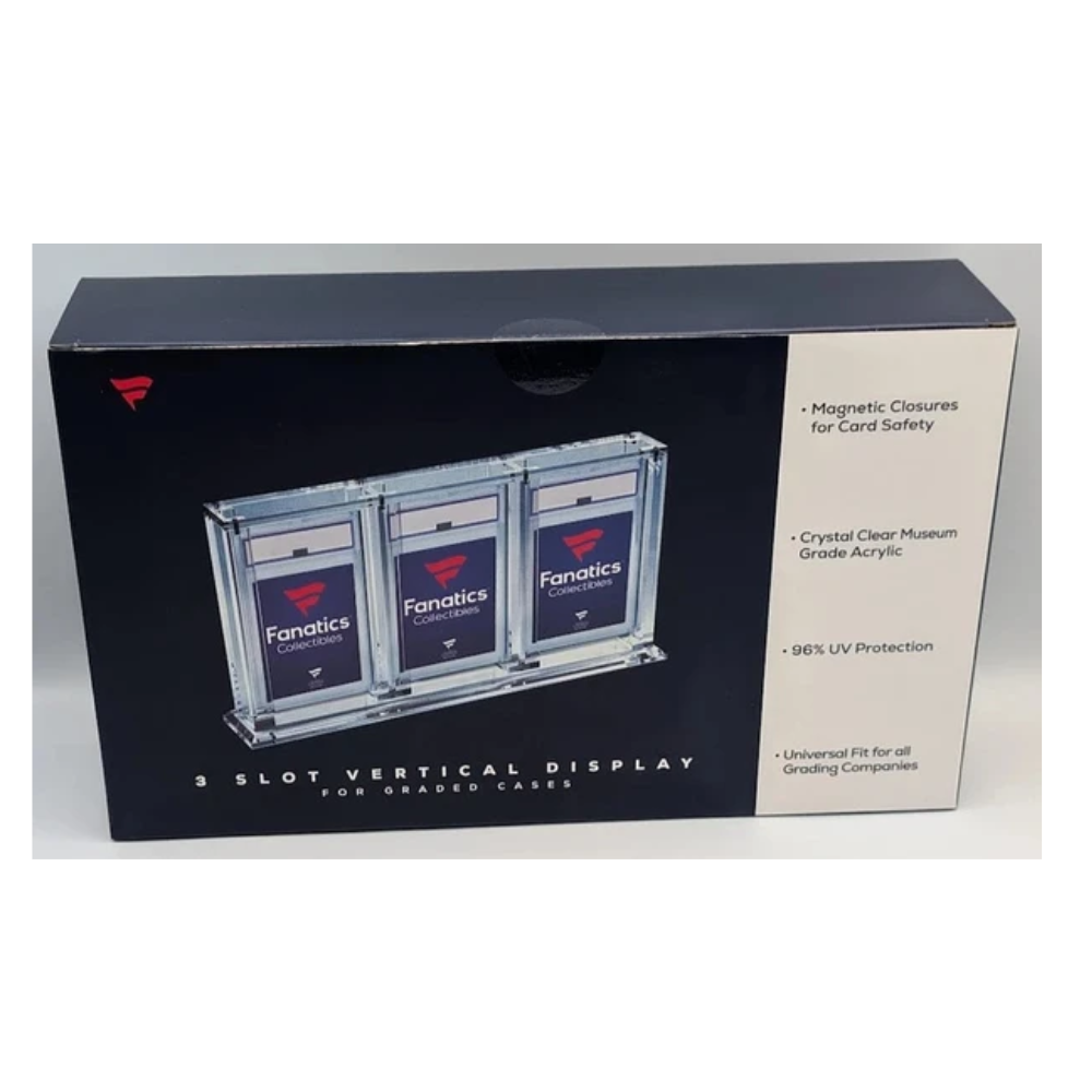 Fanatics 3 Slot Vertical Acrylic Display For Graded Cards