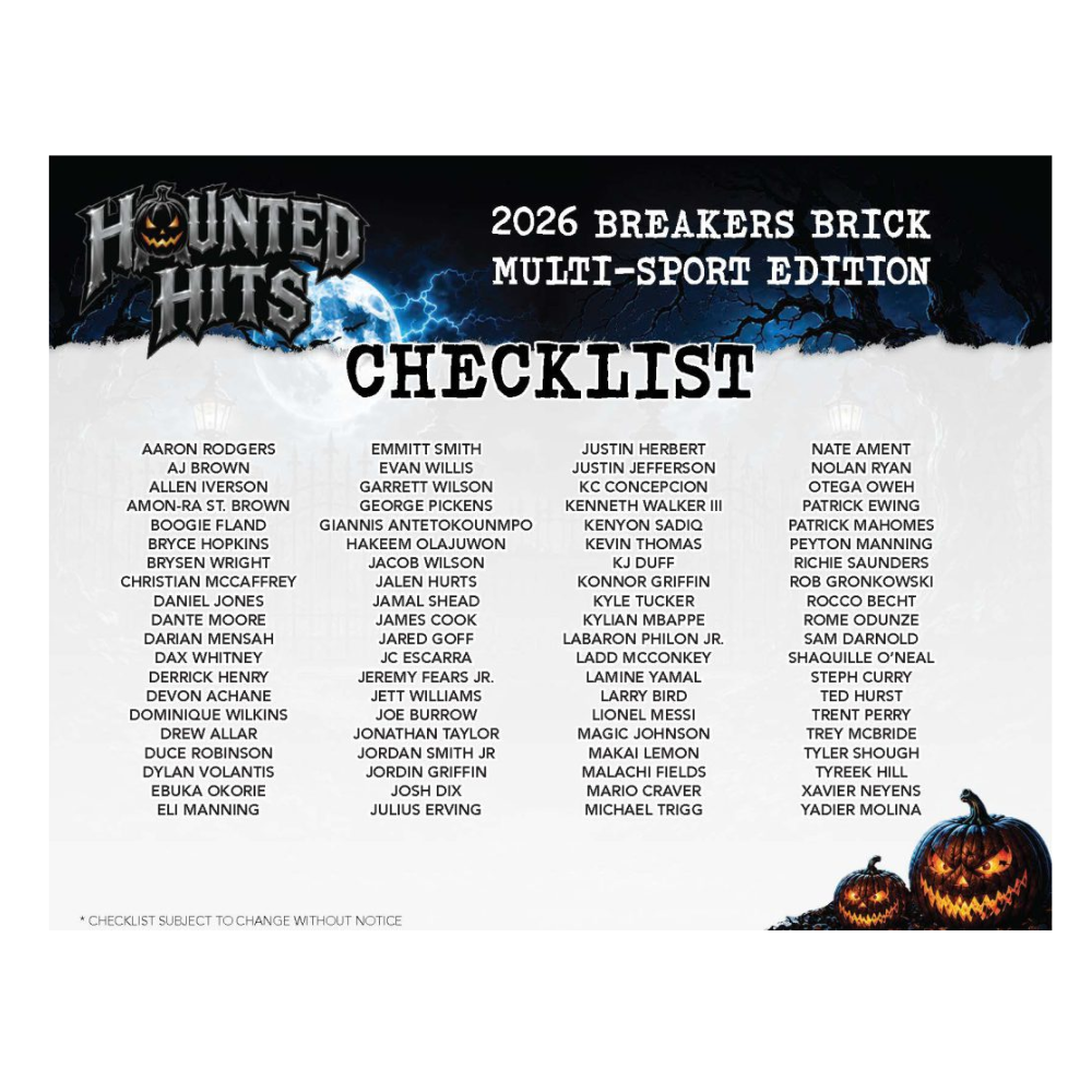 2026 Wild Card Haunted Hits Breakers Brick Multi-Sport Hobby Box