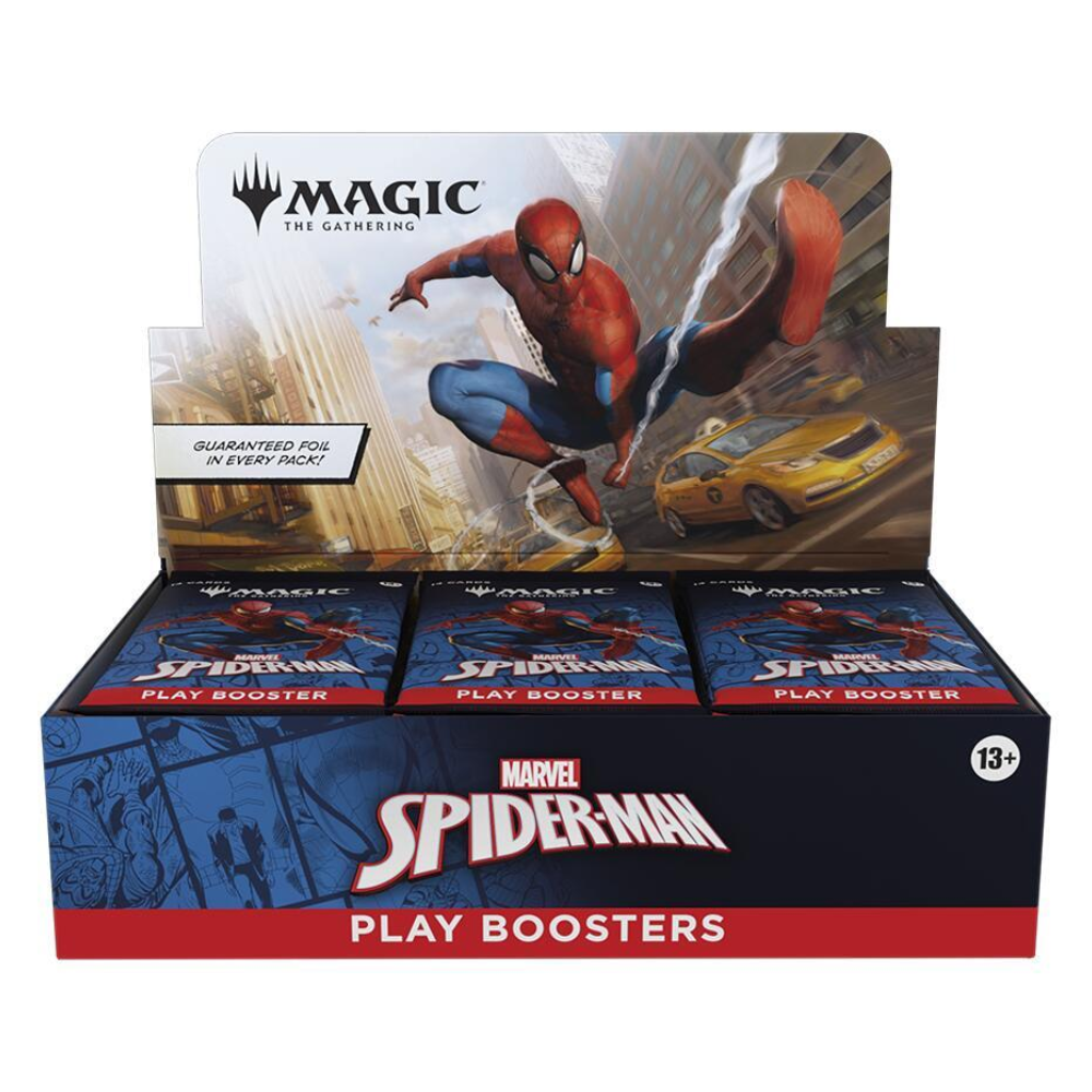 Magic: The Gathering - Universes Beyond: Spider-Man Play Booster display