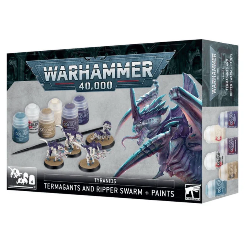 Warhammer 40,000 Tyranids "Termagants & Ripper swarm + paint" Miniatures set