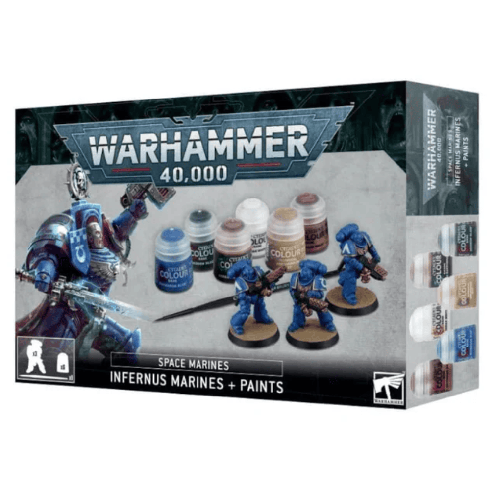 Warhammer 40,000 Space Marines "Infernus Marines + Paints" Miniatures Set